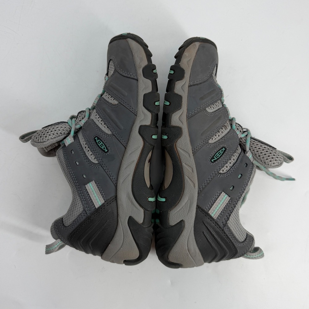 KEEN Voyageur Hiking Shoes Womens 8 Grey Mint Low Top Trail Sneakers - Picture 5 of 8